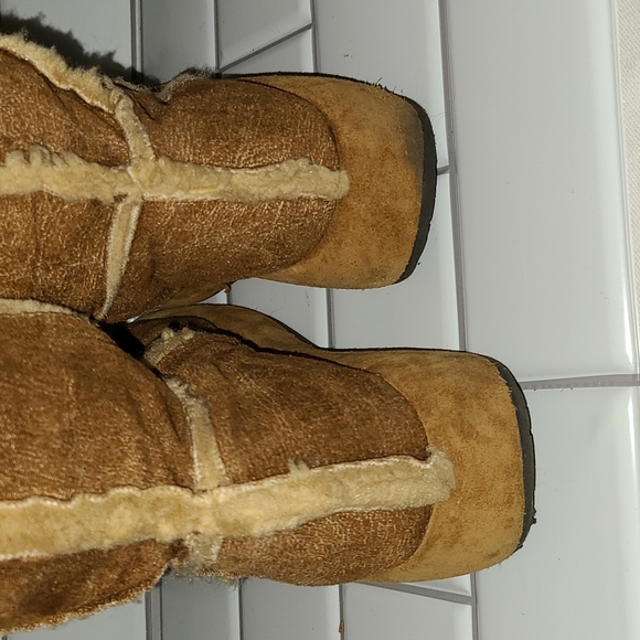 Tall brown suede Espace boots size 7.5 - Picture 4 of 9